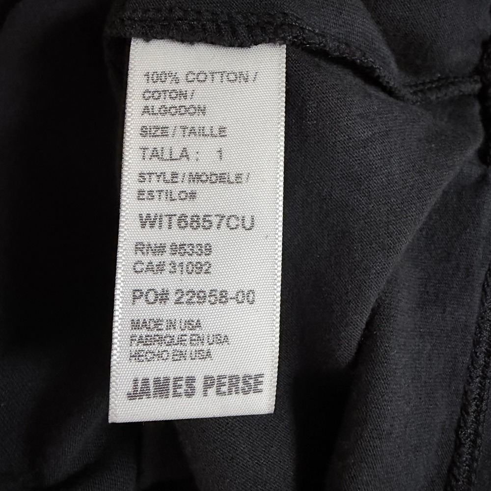 Standard James Perse Black Cotton Knit Split Neck Pencil Maxi Dress 1‎ Small - Picture 6 of 9